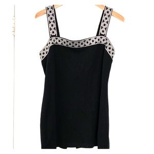 St. John black knit/crystal tunic- LAST CALL!